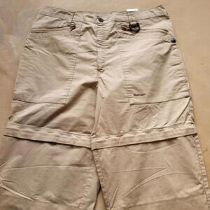 Rohan Trousers Pants Mens 34x34 Khaki Convertible Cargos Zip Off Walking Hiking